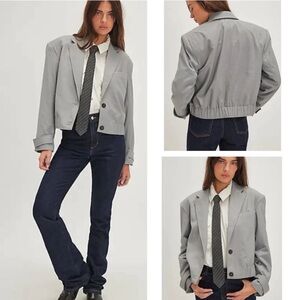 Free People Agnes Solid Jacket Heather Gray
